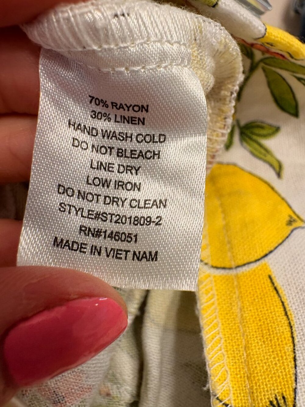 Monteau Los Angeles Yellow Lemon Floral Linen Blend Shorts Cottagecore Small - Picture 7 of 7